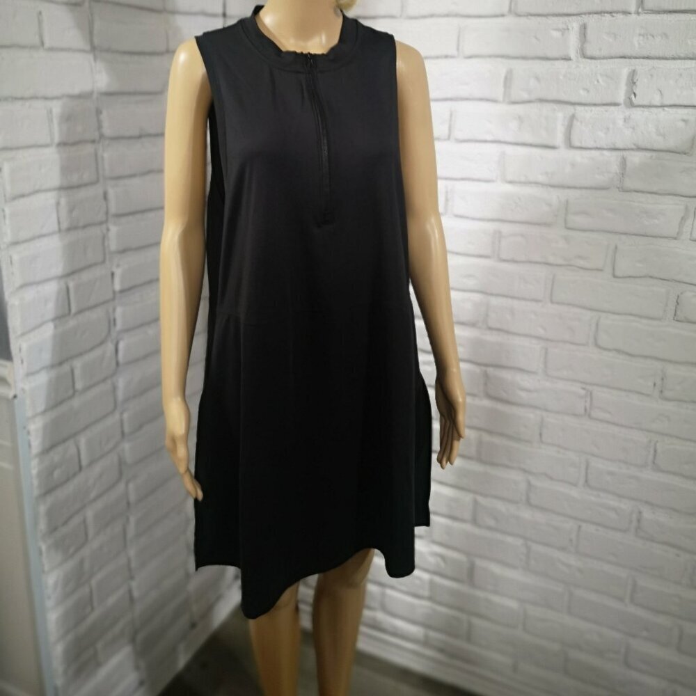 Old Navy Active Powersoft Ladies Size XXL Black Sleeveless 1/4 Zip Dress